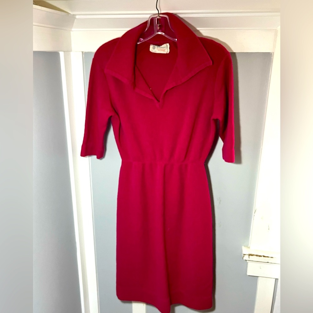 Kimberly vintage wool / mohair half sleeve dress szM